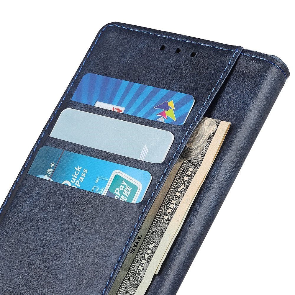 iPhone 14 Leather Flip Case with Wallet - Blue