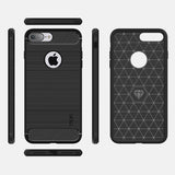 iPhone 7 Plus / 8 Plus Mofi Brewed Carbon Fiber Flexible Plastic Case - Blue