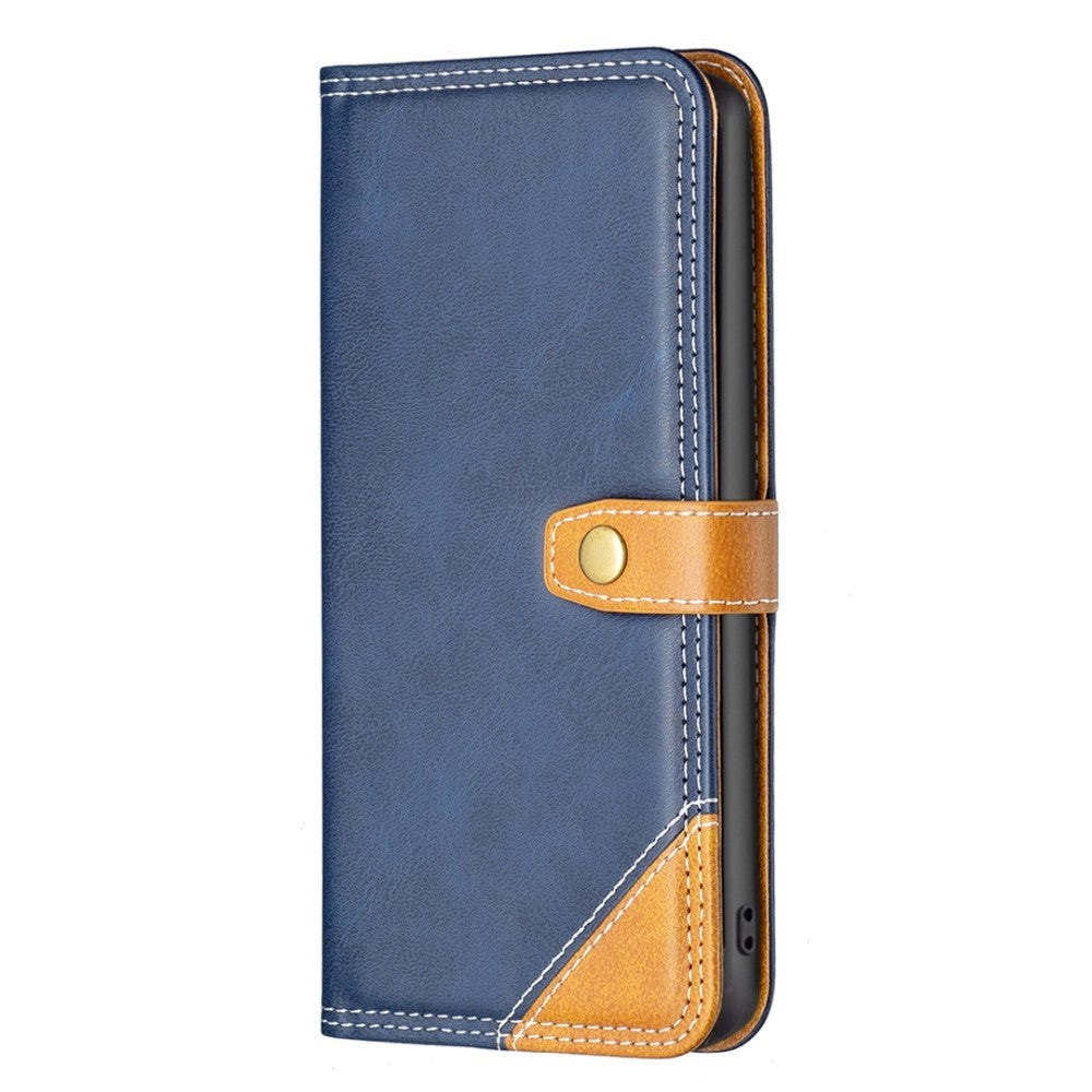 iPhone 14 Pro Max Binfen Soft Leather Wallet Case - Blue