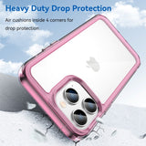 iPhone 14 Pro Hybrid Plastic Case - Transparent / Transparent Pink