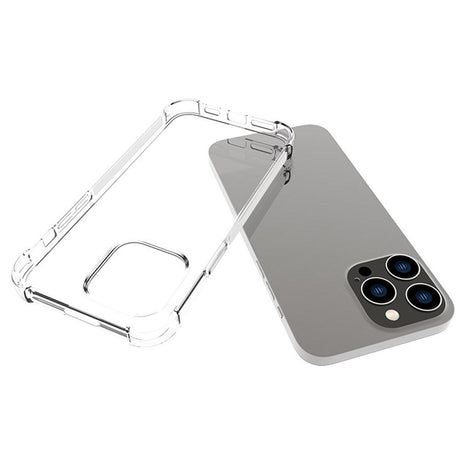 iPhone 14 Pro Max Shockproof Flexible Plastic Case - Transparent