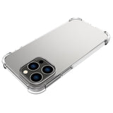 iPhone 14 Pro Max Shockproof Flexible Plastic Case - Transparent