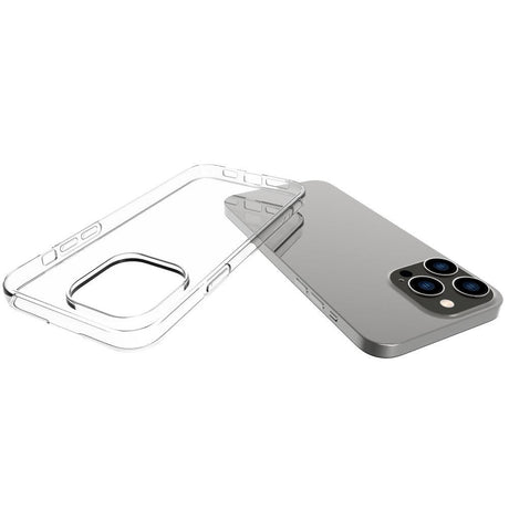 iPhone 14 Pro Max Thin Flexible Plastic Back Case - Transparent