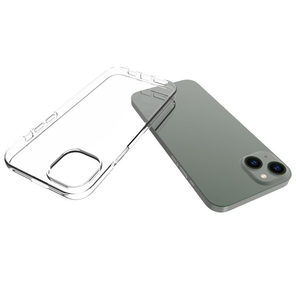 iPhone 14 Plus Thin Flexible Plastic Back Case - Transparent