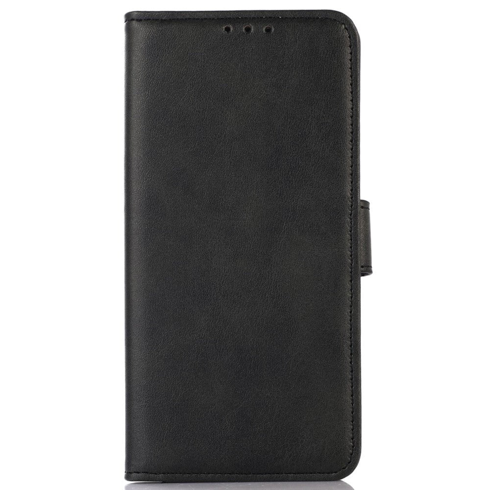 iPhone 14 Plus Leather Wallet Case - Black