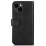 iPhone 14 Plus Leather Wallet Case - Black