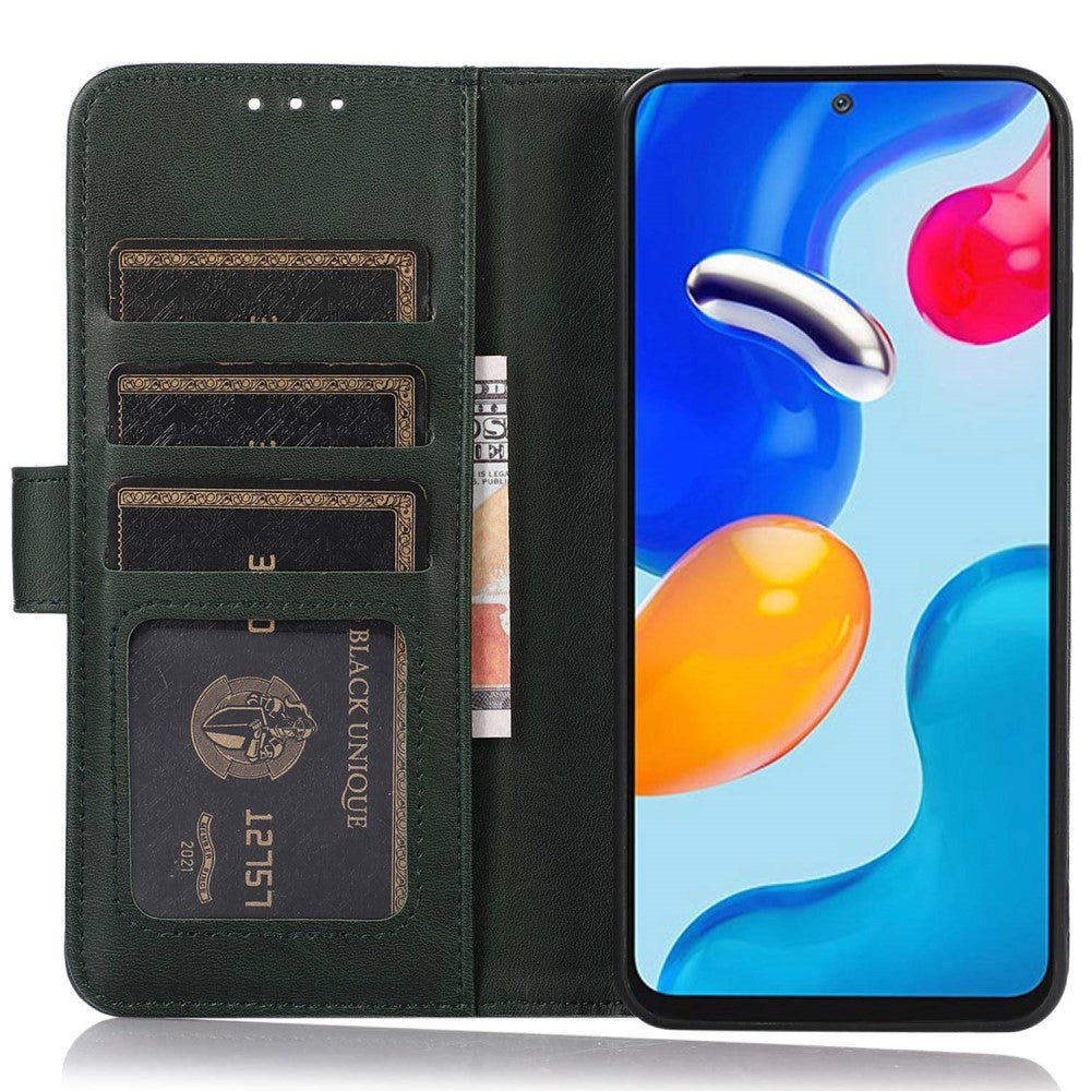 iPhone 14 Plus Leather Wallet Case - Green