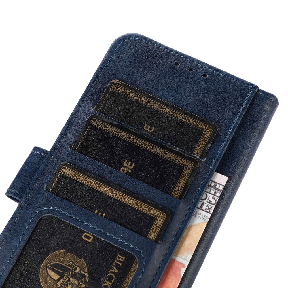 iPhone 14 Leather Wallet Case - Blue