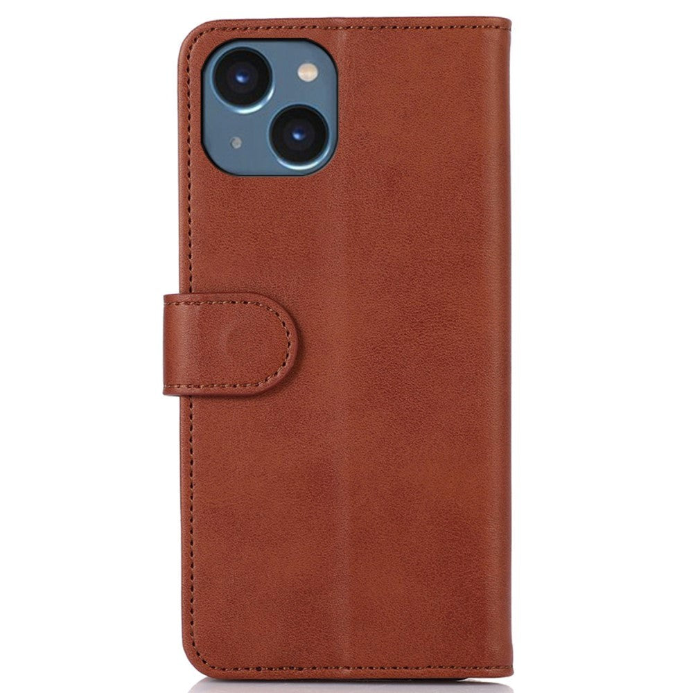 iPhone 14 Leather Wallet Case - Brown