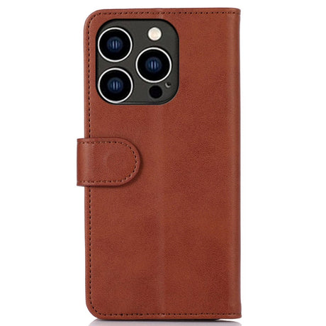 iPhone 14 Pro Leather Wallet Case - Brown