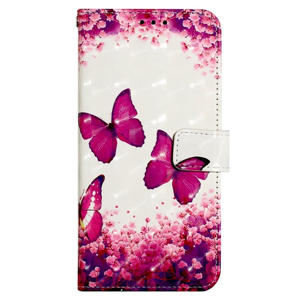 iPhone SE (2022 / 2020) / 8 / 7 Artificial Leather Flip Case with Strap & Purse - Butterfly