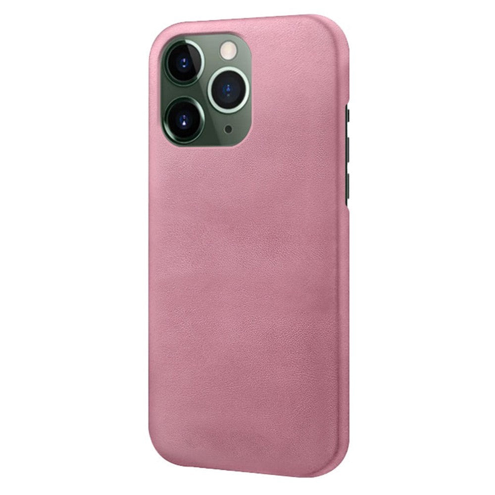 iPhone 14 Pro Leather Coated Plastic Case - Rose Gold