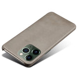 iPhone 14 Pro Leather Coated Plastic Case - Grey