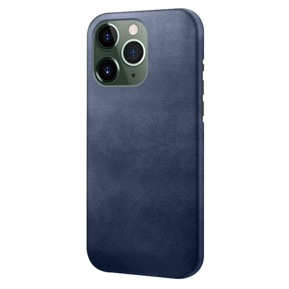 iPhone 14 Pro Leather Coated Plastic Case - Blue