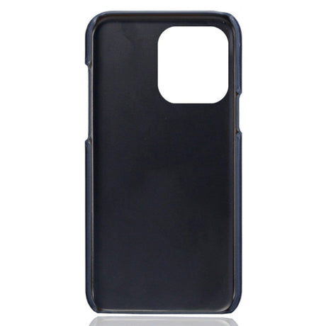 iPhone 14 Pro Leather Coated Plastic Case - Blue