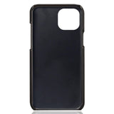 iPhone 14 Leather Coated Plastic Case - Black