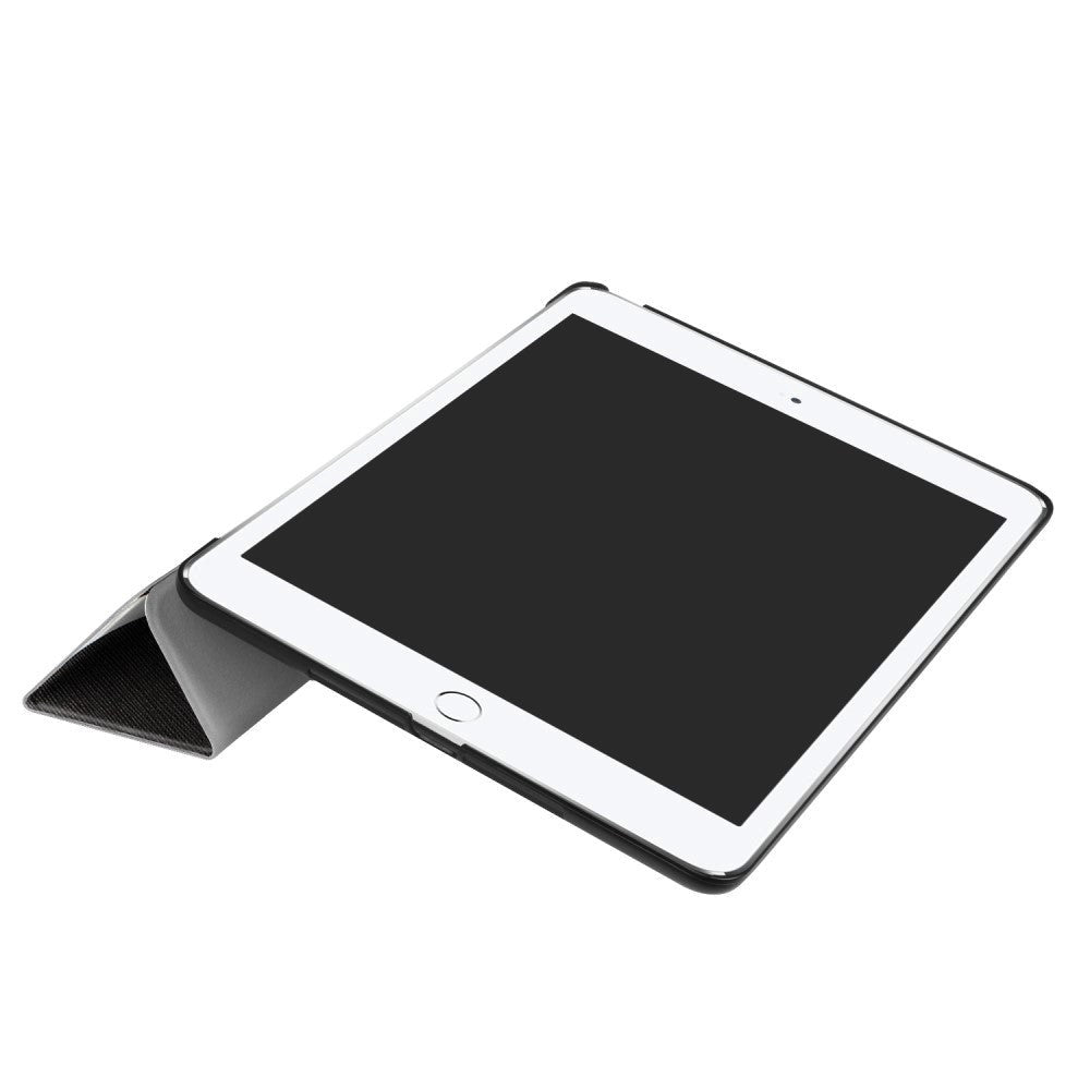 iPad (2018) / iPad (2017) Tri-Fold Leather Case "Don´t Touch My Pad" White / Black