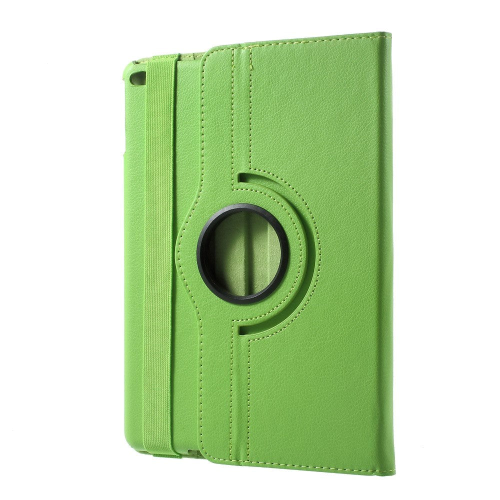 iPad 9.7 (2018-2017) / iPad Air / iPad Air 2 Litchi Leather Case w. 360 Degree Stand - Green