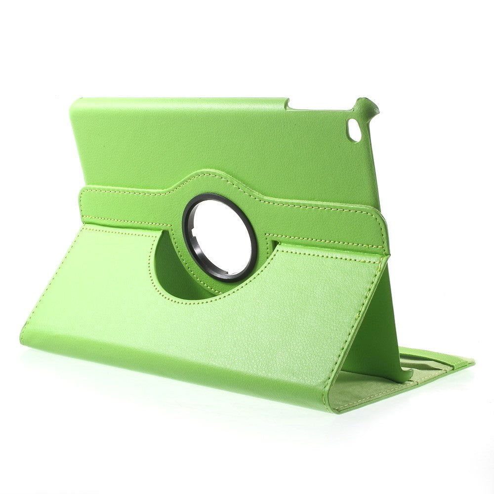 iPad 9.7 (2018-2017) / iPad Air / iPad Air 2 Litchi Leather Case w. 360 Degree Stand - Green