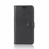 iPhone X / Xs Leather Wallet Case Soft Pouch Black