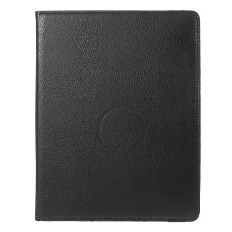 EIDERWOOD iPad 4 / 3 / 2 Faux Leather Flip Case with Elastic Band & Rotatable Function - Black