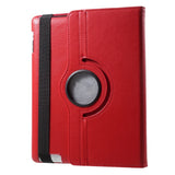 EIDERWOOD iPad 4 / 3 / 2 Faux Leather Flip Case with Elastic Band & Rotatable Function - Red