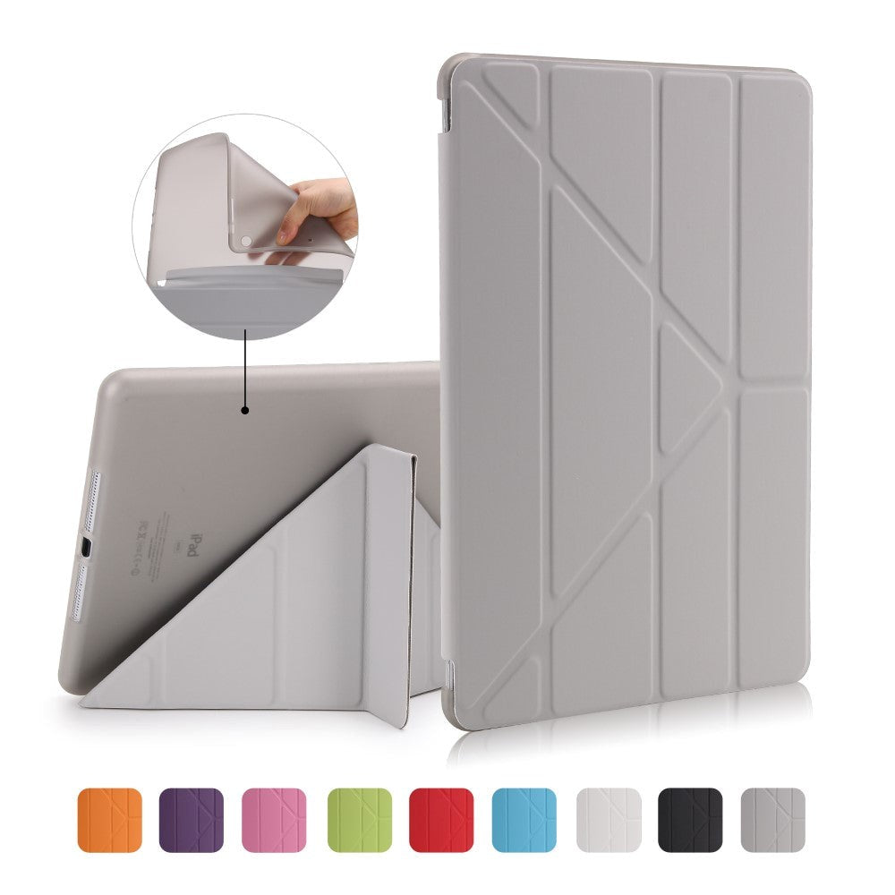 iPad (2018) / iPad (2017) Case - Flexible Origami Case - Grey