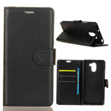 Samsung Galaxy S9+ (S9 Plus) Leathergrain Wallet Flip Cover - Black