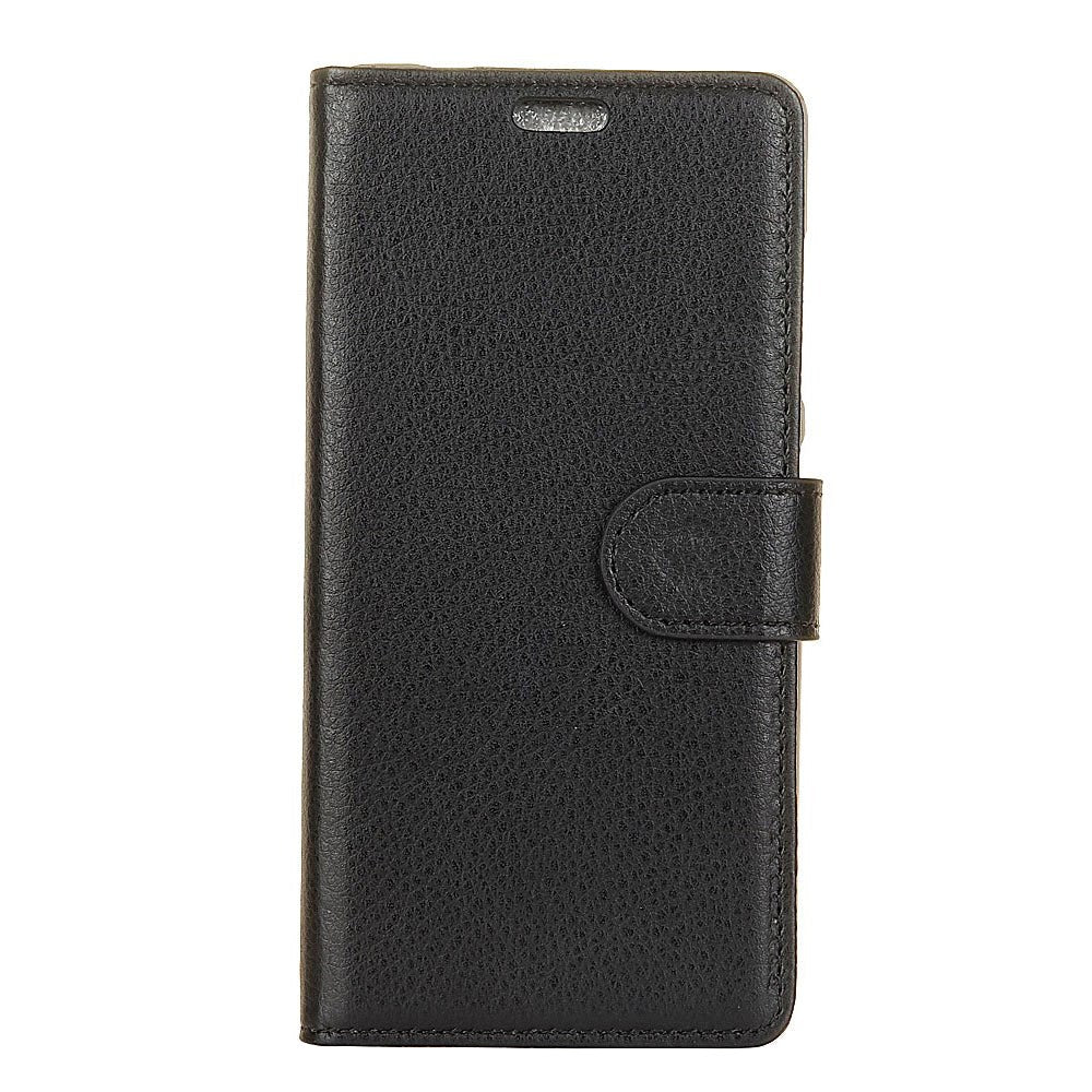 Samsung Galaxy S9+ (S9 Plus) Leathergrain Wallet Flip Cover - Black