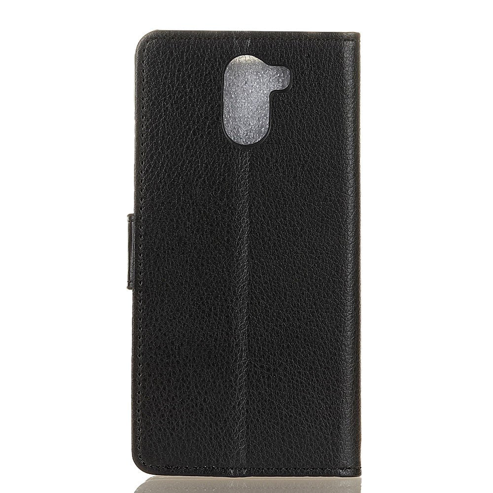 Samsung Galaxy S9+ (S9 Plus) Leathergrain Wallet Flip Cover - Black