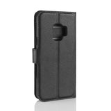 Samsung Galaxy S9 Leather Wallet Case Soft Pouch Black