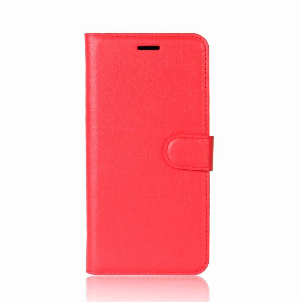 Samsung Galaxy S9 Leather Wallet Case Soft Pouch Red