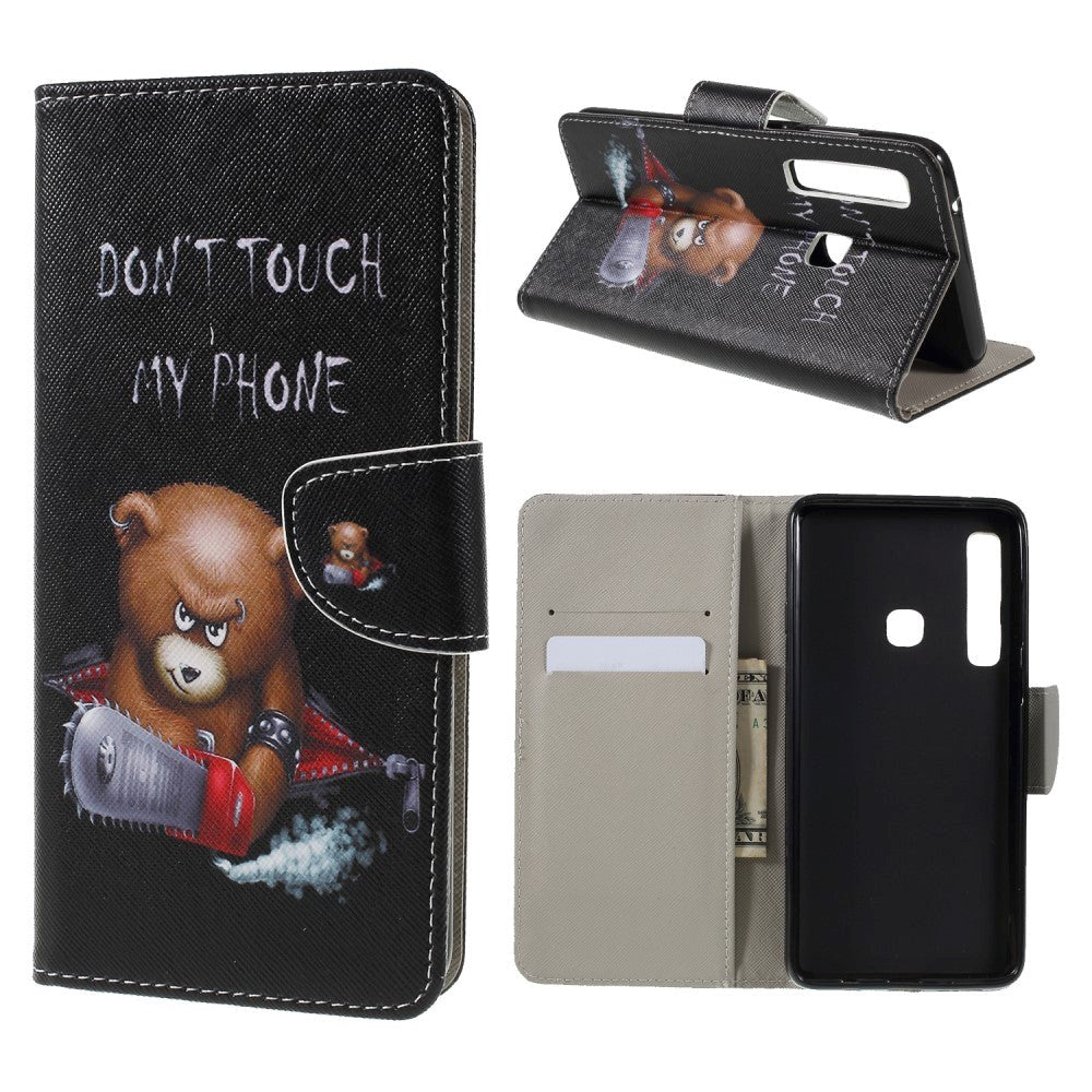 Samsung Galaxy A9 (2018) Leather Wallet Case Angry Bear