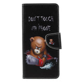 Samsung Galaxy A9 (2018) Leather Wallet Case Angry Bear