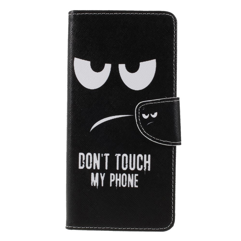 Samsung Galaxy A9 (2018) Leather Wallet Case "Don't Touch My Phone"