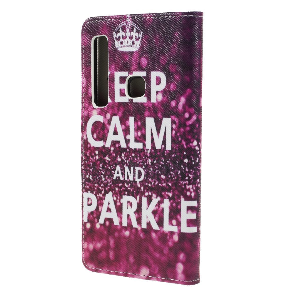 Samsung Galaxy A9 (2018) Leather Wallet Case "Keep Calm and Sparkle"