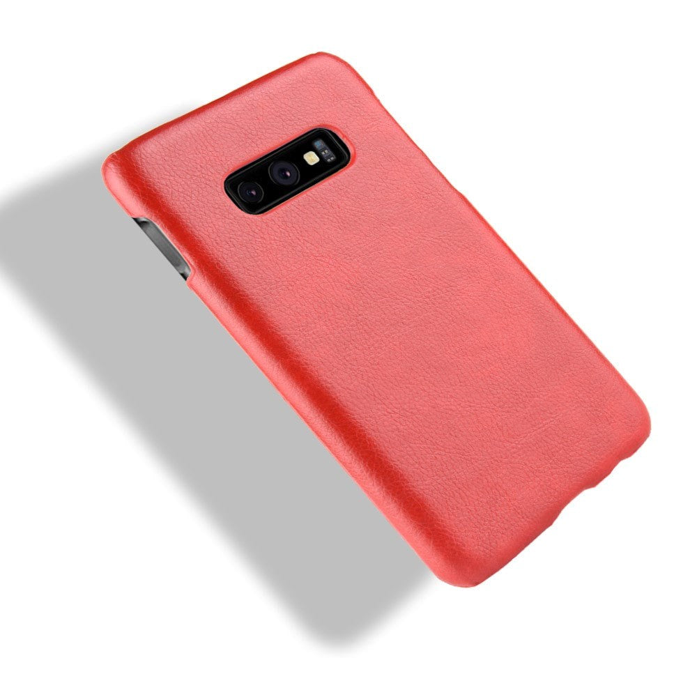 Samsung Galaxy S10e Flexible Plastic Case Litchi Texture - Red