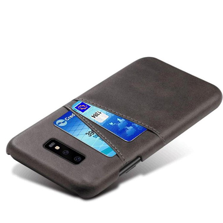 Samsung Galaxy S10e Leather Case w. 2 Card Holders - Black