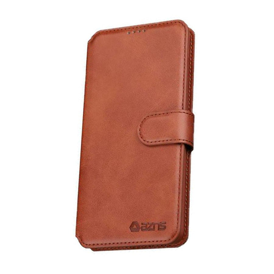 Samsung Galaxy S10 Leather Wallet Case Brown