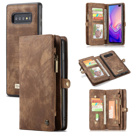 Samsung Galaxy S10+ (Plus) CASEME 2-in-1 Leather Wallet Case - Brown