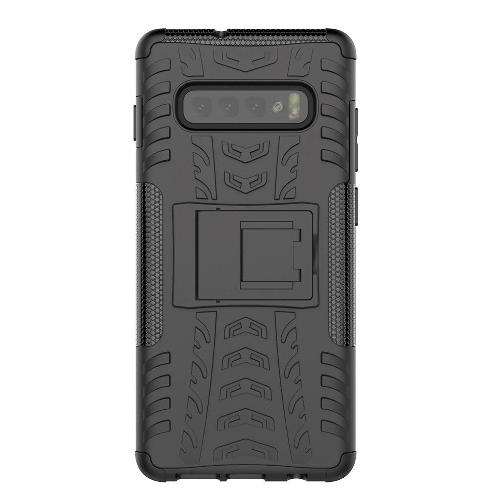 Samsung Galaxy S10 Cool Tyre Tough Case w. Stand - Black