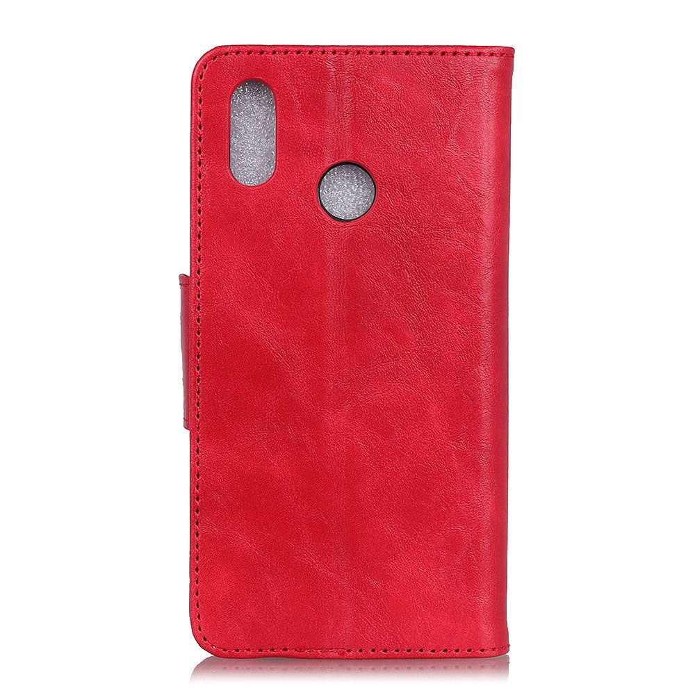 Samsung Galaxy A40 Neutral Leather Wallet Case Red