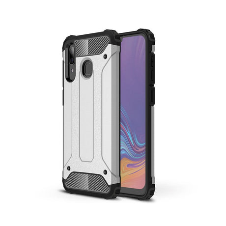 Samsung Galaxy A30 Heavy Duty Tough Case - Silver