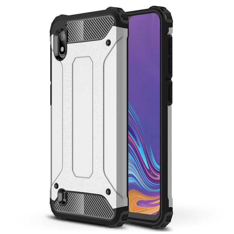 Samsung Galaxy A10 Heavy Duty Tough Case - Silver