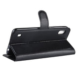 EIDERWOOD Samsung Galaxy A10 PU Litchi Faux Leather Wallet Case - Black