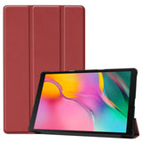 Samsung Galaxy Tab A 10.1" (2019) Foldable Leather Case with Stand Function - Bordeaux Red