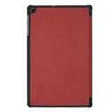 Samsung Galaxy Tab A 10.1" (2019) Foldable Leather Case with Stand Function - Bordeaux Red