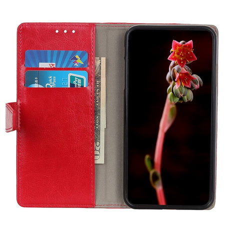 Samsung Galaxy A20e Leather Wallet Case Red