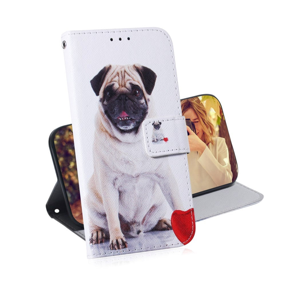 Samsung Galaxy A40 Leather Wallet Case Dog