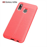 Samsung Galaxy A20e Flexible Plastic Case Litchi Texture Red